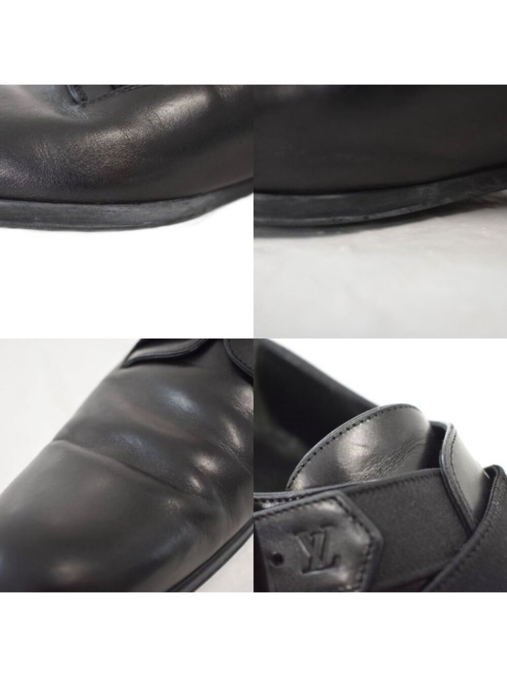 Louis Vuitton Business Shoes Dress Leather Logo Belt 8 Black - Picture 9 of 9